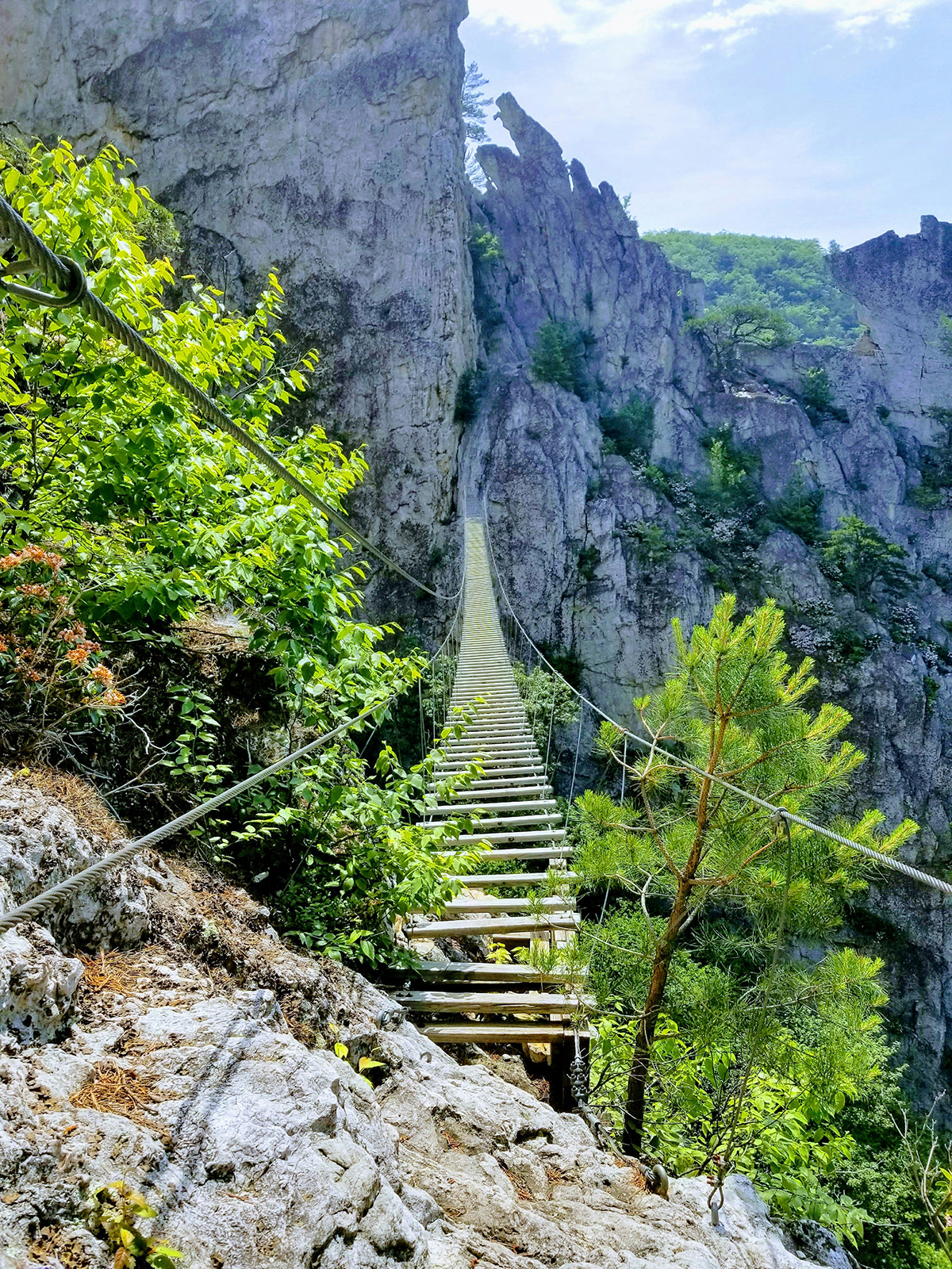 Un chemin emprunté lors de la Via ferrata