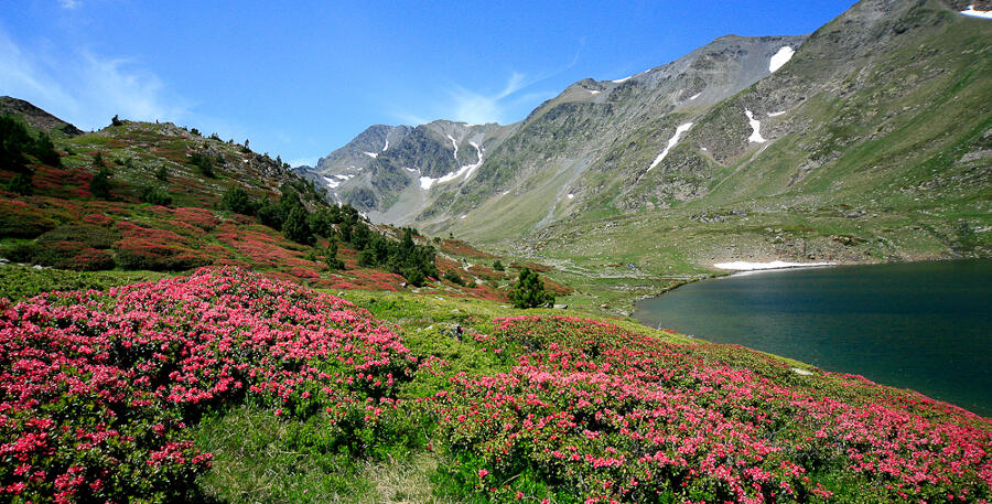 Un montagne de la station Pyrénées 2000 en été